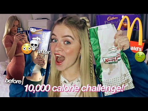 10,000 CALORIE CHALLENGE! GIRL vs FOOD😳 *massive cheat day*