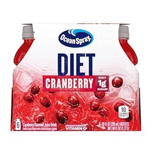 Ocean Spray Juice Drink 10 Ounce Bottle Pack of, Diet Cranberry, 60 Fl Oz, (Pack of 6)