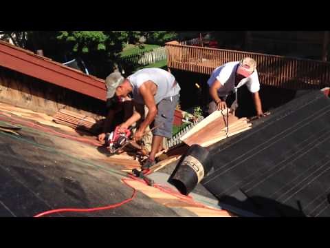 Eric Rogers Roofing Cedar Wood Shake Roof Installation