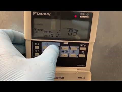 Daikin BRC21A52 on HXHD125A7V1B How to Set AirNet Address and field Settings