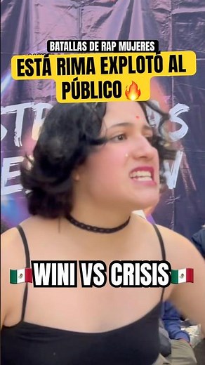Wini responds to Crisis and the crowd goes wild 🔥🤯 Battle now available #rap #rapbattles #rhymes
