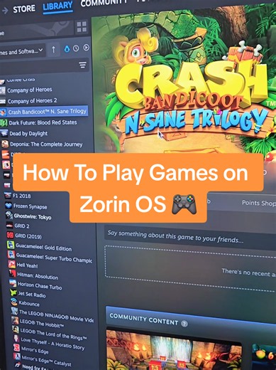 Replying to @tonyhodgson94 This video walks through installing Steam, Heroic Games Launcher, and a Minecraft launcher so you can start gaming on Zorin OS! #ZorinOS #Gaming #Steam #Heroic #Minecraft