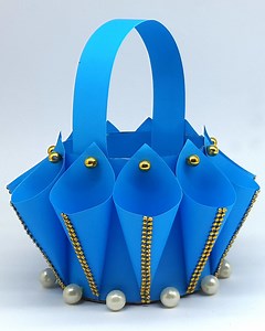 240K views · 2.4K reactions | Beautiful Paper Basket - How to Make Basket - Home Decoration Craft - DIY Paper Crafts #diy #basket #handmade #decor | Origami Art & Crafts | Facebook