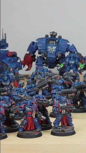 We painted a HUGE Crimson Fists army!