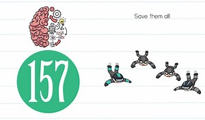 Brain Test Level 157 Save them all