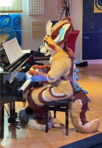Furry Playing Piano in Studio: A Musical Surprise