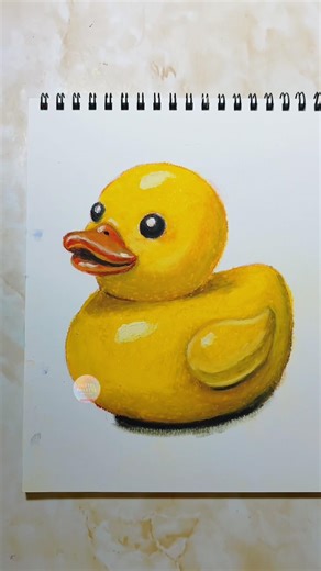 Oil Pastel Duck Drawing #artist #draw #painting