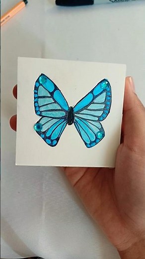Mariposa en acuarela🦋 / easy butterfly painting #butterfly #painting