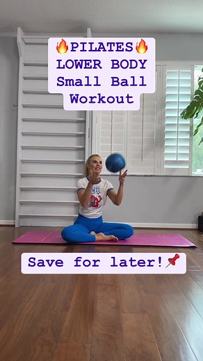 35K views · 661 reactions | Blast your lower body with this small ball Pilates workout! This little ball will transform your body! I will leave more details in the comments! #pilatesworkout #coreworkout #homeworkout | Beach Yoga Girl - Kerri Verna | Facebook
