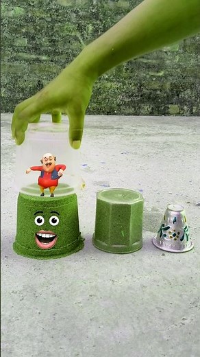 Wow 😮 cool process green sand 😆 motu dancing 🫣 Bombastic on foot sand satisfying 👽 #viral