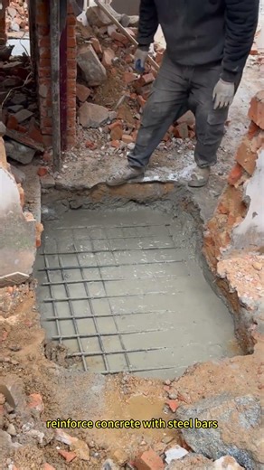 reinforce concrete with steel bars