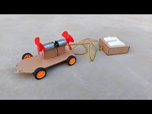 How to make a RC fan Car from cardboard at home-go front and back.