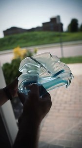 One of my most satisfying melts yet . . . #GlassArt #MeltingGlass #FusedGlass #ScrapGlass #Transformation #BeforeAndAfter #SatisfyingProcess #MadeByHand #UpcycledArt #ArtVideo | Artglas