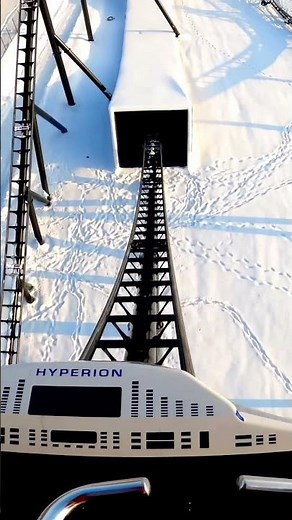 Hyperion in the Snow?! ❄️ EPIC Winter Roller Coaster POV at Energylandia! 🎢🔥