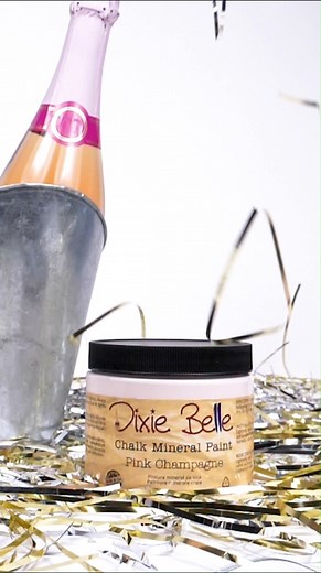 Pink Champagne Chalk Mineral Paint is a light, delicate pink that adds a soothing and refined touch to your space, enhancing its charm effortlessly. Shop now at www.dixiebellepaint.com. | Dixie Belle Paint Company