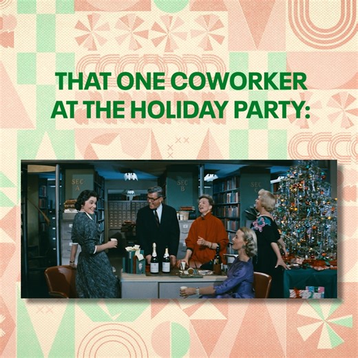 What happens at the holiday party, stays at the holiday party. Scene from DESK SET. | Turner Classic Movies: TCM