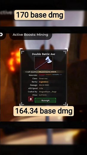 ⚔️ 170 DMG Battle Axe FORGED! | The Forge