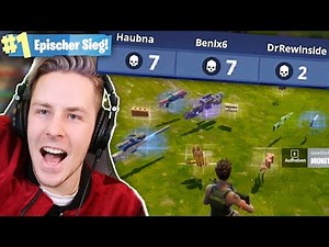 Fortnite NOOBS destroy EVERYONE! with HAUBNA, BENI & PETRIT + EPIC WIN (again) :D