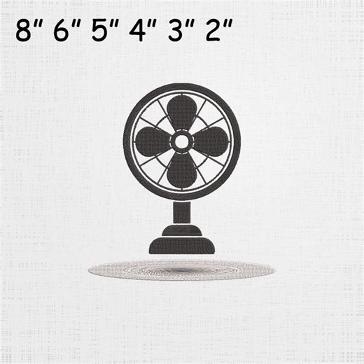 Electric Fan Embroidery - Fan Pattern - Floor Fan Machine Files - 6 Sizes - Etsy