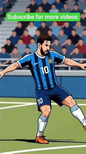 Leo Messi chasing the Ball cartoon sports #americanfootball #ronaldo #messi #messicirque