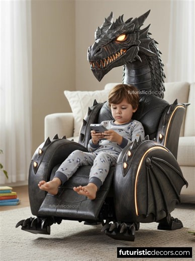 Wow! walking dragon recliner chair would be fun! 🐲 | FuturisticDecors
