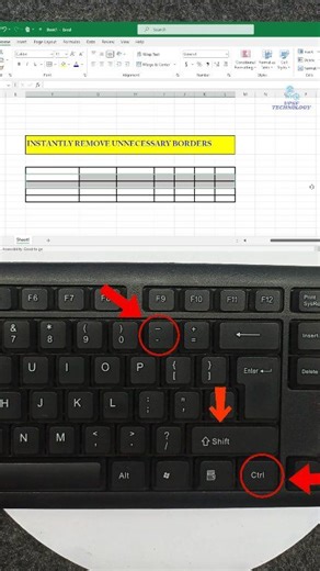 tantly Remove Unnecessary Borders in MS Excel | Quick Excel Trick #short Learn how to instantly remove unnecessary borders in Microsoft Excel using a quick and simple method. This trick helps you clean up messy spreadsheets and improve formatting in seconds. 📌 In this video you will learn: How to remove borders in Excel Clear unwanted cell borders quickly Excel formatting shortcut Clean spreadsheet design tips 💡 Quick Method: Select cells → Home tab → Borders → No Border If this video helps yo