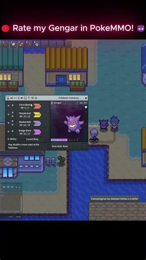 My Competitive Gengar Build in PokeMMO! 😈 #pokemmo #shorts