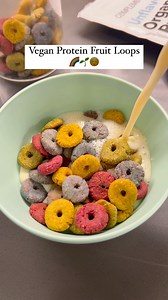 Vegan Protein Fruit Loops 🌈🌱😍We’re making homemade fruit loops!😁 With recent events, I had to repost my video! I love re-creating some of my favorite childhood cereals my vegan toddler. Did you know right now there’s a boycott #boycottkelloggs to remove harmful ingredients like artificial food dyes, preservatives like BHT from their cereals & products!😟We don’t consume anything with artificial food dyes, so adding natural colorants like beet root powder and turmeric gives the cereal a vibra