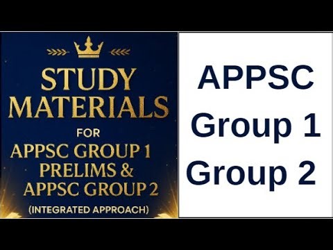 APPSC Group 1 Prelims & Group 2 Study Materials | Static Part | Integrated Approach 2026 #appsc