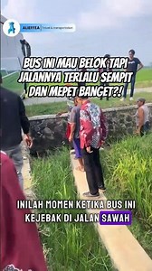 THIS BUS GOING THROUGH RICE FIELDS GOES VIRAL #busenthusiast #tourbus #alieffea