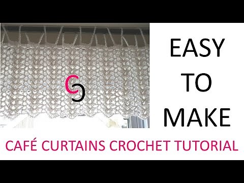 Easy Crochet Cafe Curtains - Tutorial