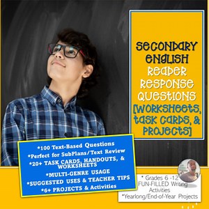 SECONDARY ENGLISH READER RESPONSE QUESTIONS [MINI-PACK]