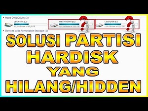 Jangan kaget !!! Penyimpanan Partisi D dan E Hilang/Hidden Setelah Instal Windows