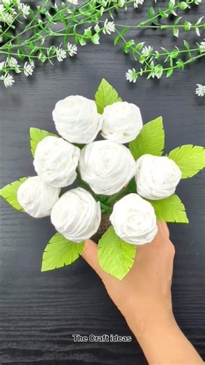 How to make flowers with the help of tissue paper flowers | diy flowers making ideas #flowers #craft