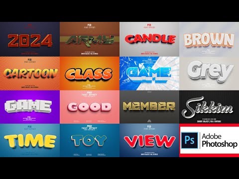 latest 3d text effect full editable psd in photoshop | photoshop 3d text effect tutorial