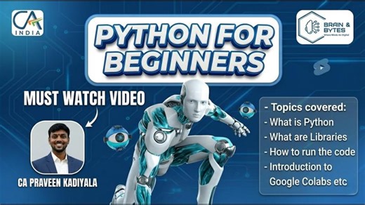 Python Essentials for Chartered Accountants Finance Professionals | No Coding Experience Needed | CA Praveen Kadiyala