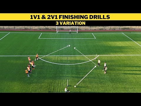 1v1 & 2v1 Finishing Drills | 3 Variations | Football/Soccer Training