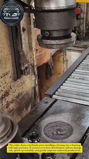 Hydraulic Press Bearing Assembly | Fast & Precise Industrial Installation#mechanic #tools #usa