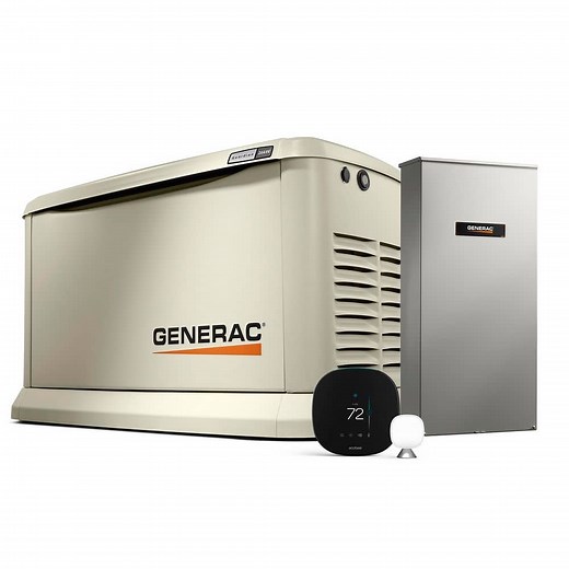 26000-Watt Dual Fuel Home Standby Generator with Smart Home Monitoring, 200-AMP Transfer Switch and Smart Thermostat - The Home Depot