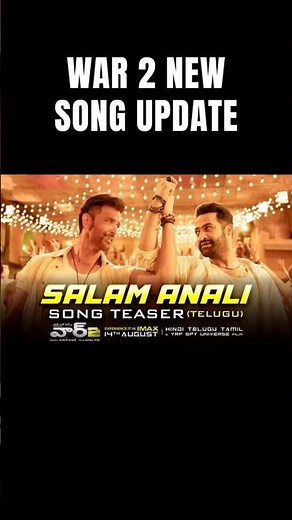 war 2 salam anali song promo 🔥🤩 | ntr | Hrithik roshan |