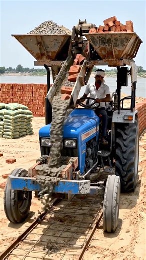 👉 “Tractor Se Deewar Ban Rahi Hai 😱 | Automatic Brick Laying Machine!”