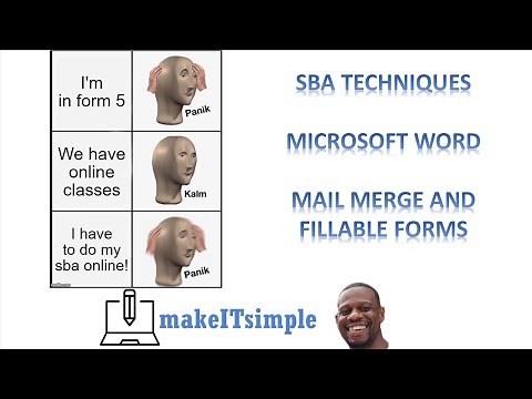 CSEC IT: SBA WORD PROCESSING | MAIL MERGE | FILLABLE FORMS | MAKE IT SIMPLE TT