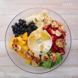 179K views · 1.5K shares | Seafood rainbow salad with Mango dressing Full Recipe: https://goo.gl/0dR42S | Taste Life | Facebook