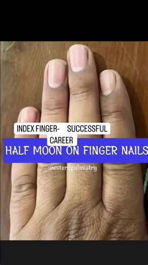 #creatorsearchinsights Language of your palm Half moon on your finger nails #fingers #palmistry #nails #palmreading