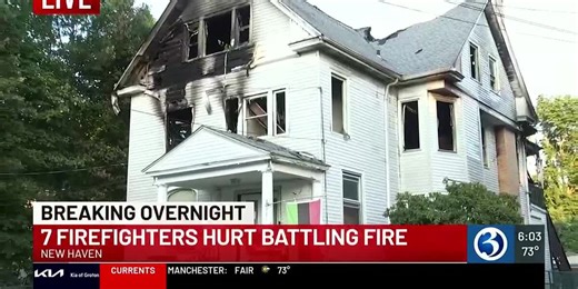 VIDEO: Several firefighters hurt during house fire battle in New Haven