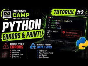 Python Tutorial for Beginners #2 | Python Errors & Data Types Explained