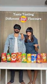 Itne Saare Flavours Hai?😂 #shorts #cute #challenge #funny #relationship #lays #blindfold
