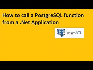 How to call PostgerSQL Function from Net Application