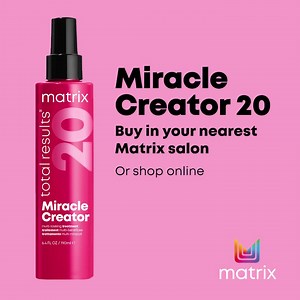 Have you tried Miracle Creator20? ✨ Multi-tasking treatment to prime, boost shine & add moisture. Available in Matrix salons nationwide and online. | Matrix Professional Haircare & Color