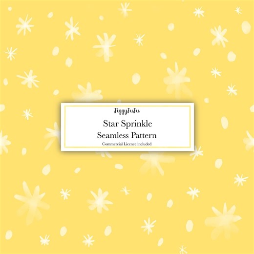Lemon Yellow Star Sprinkle | Digital Paper | Seamless Pattern | Watercolour Style (digital Download) - Etsy